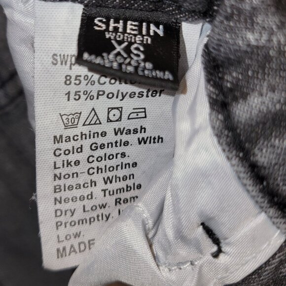 Shein Stone Washed Black/Gray Jeans, Size XS, very good condition. - Picture 3 of 4